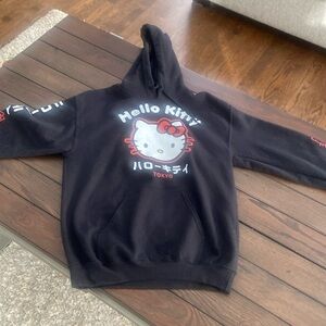 HELLO KITTY tokyo black graphic hoodie sweatshirt womens S